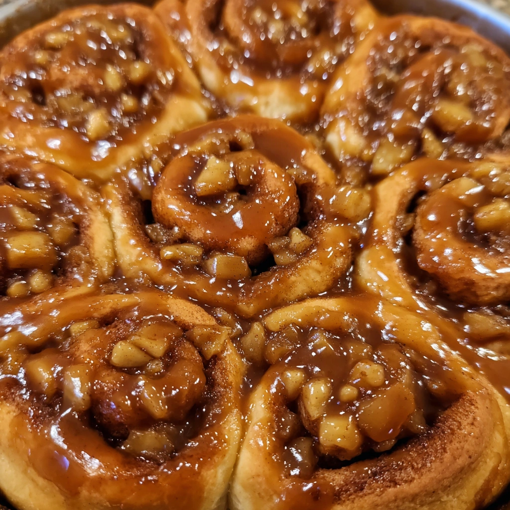 Caramel Apple Cinnamon Rolls