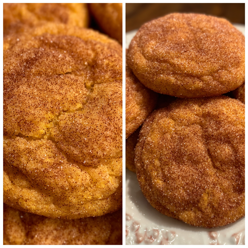 Chewy Pumpkin Snickerdoodle Cookies