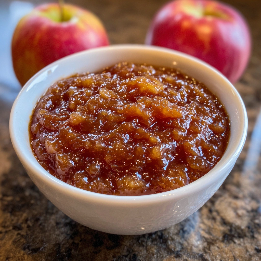 Toast topped with caramel apple jam on a fall-themed table
