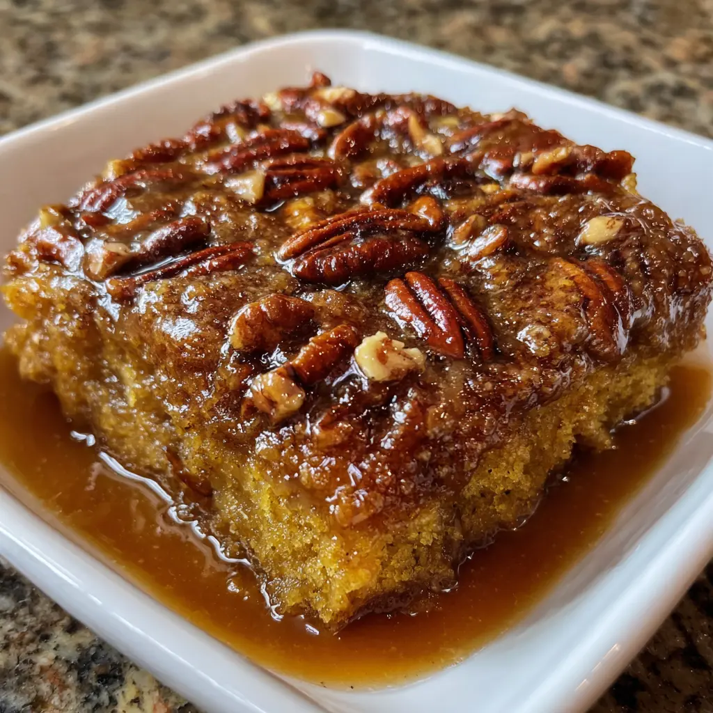 Homemade Pumpkin Pecan Cobbler