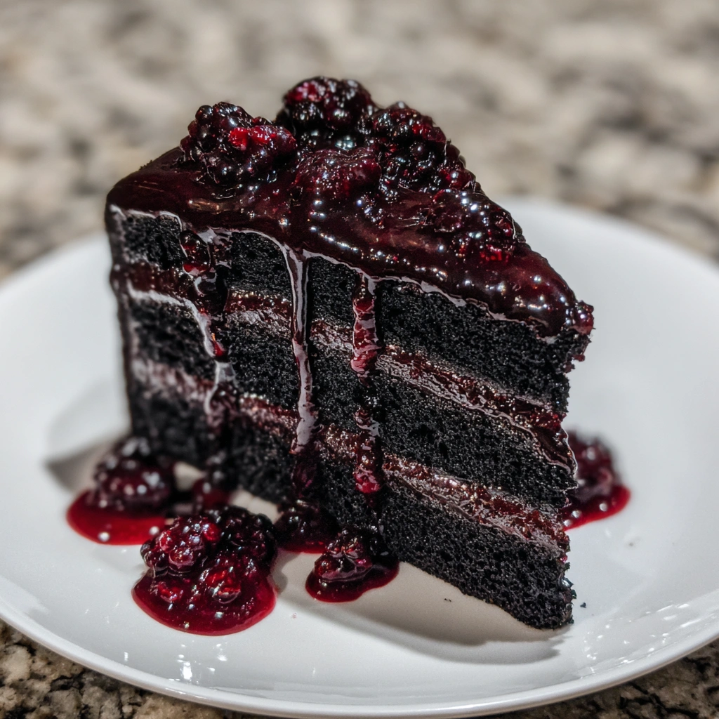 Black Velvet Halloween Cake