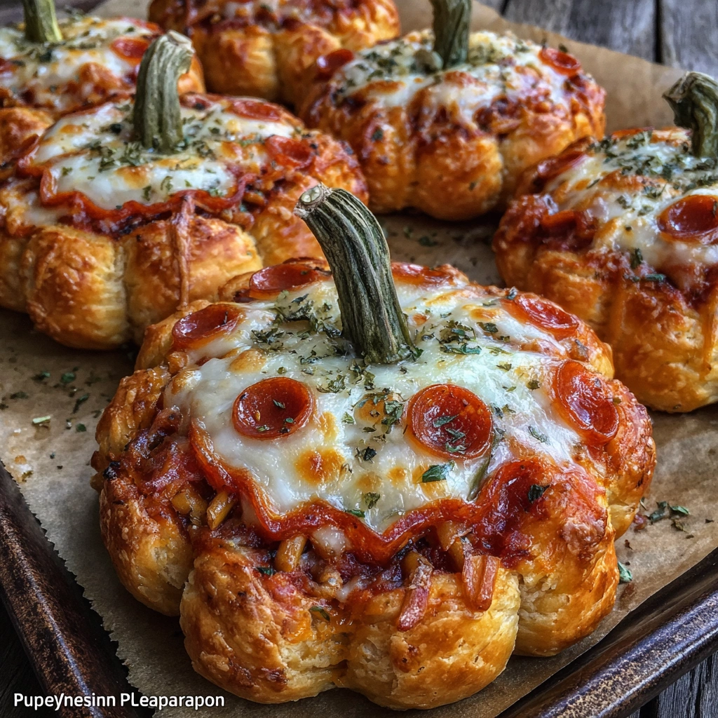 Pepperoni Pizza Pumpkins