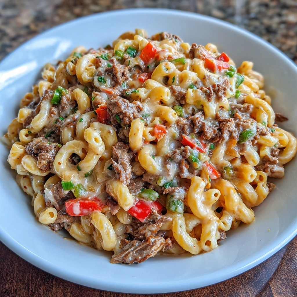 Philly Cheesesteak Mac and Cheese