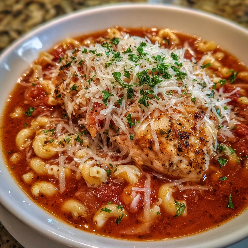 Slow Cooker Chicken Parm Soup