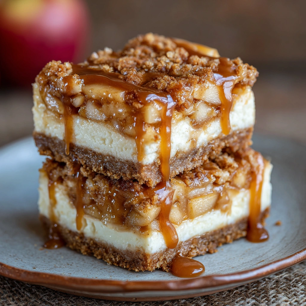 Caramel Apple Cheesecake Bars