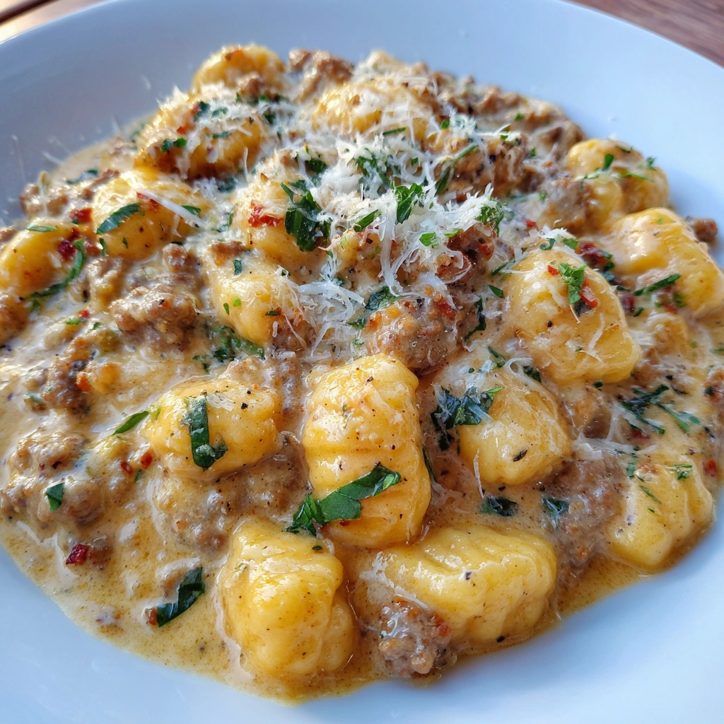 Creamy Butternut Squash Gnocchi with Sausage