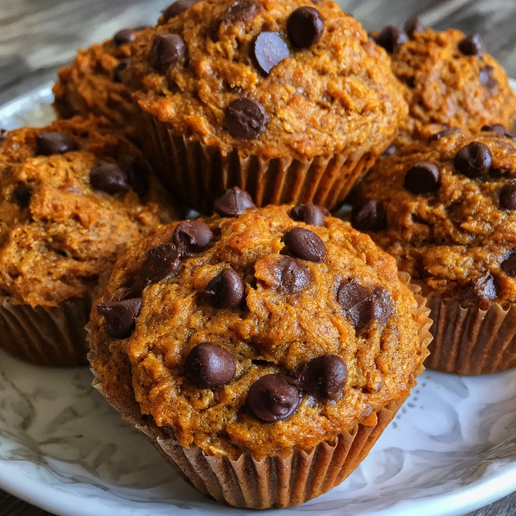Pumpkin Chocolate Chip Muffins with Almond Butter
