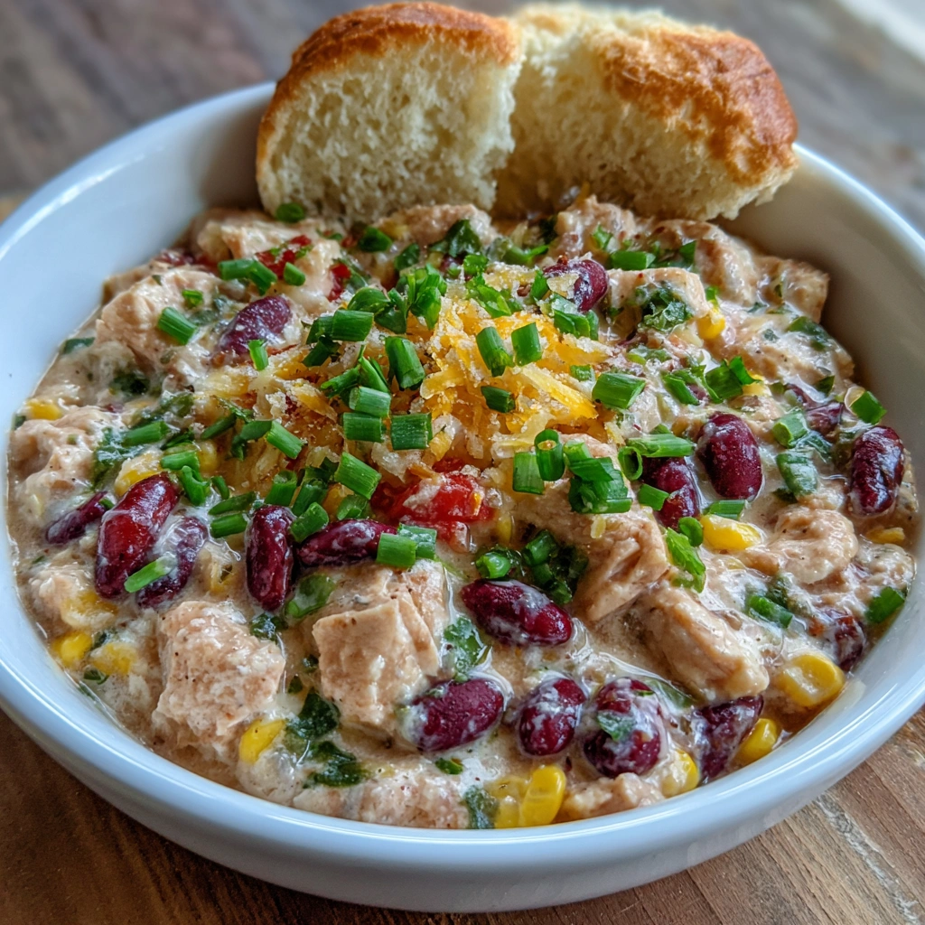 Slow Cooker Cream Cheese Crack Chicken Chili