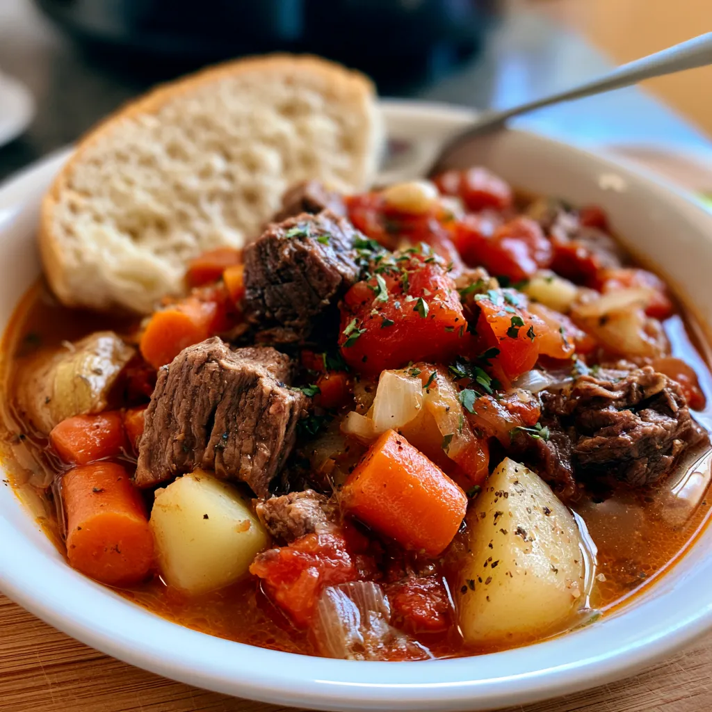 Beef and Vegetable Crockpot Soup