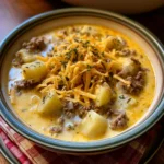 Cheesy Hamburger Potato Soup