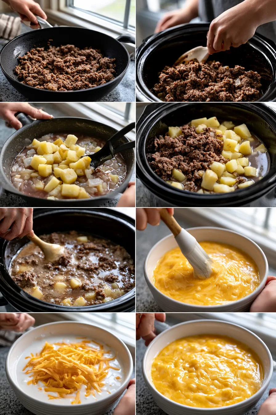Cheesy Hamburger Potato Soup