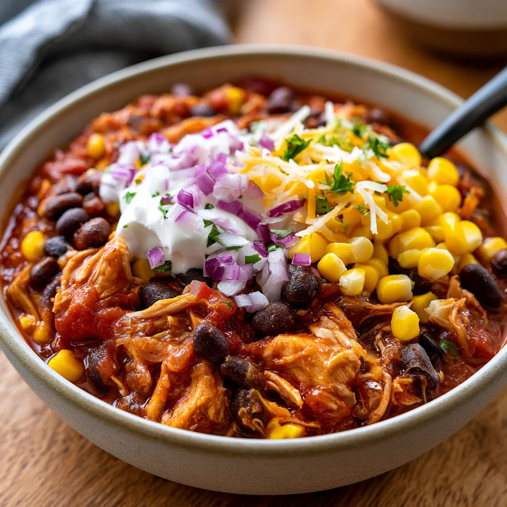 Chicken Chili with Black Beans and Corn