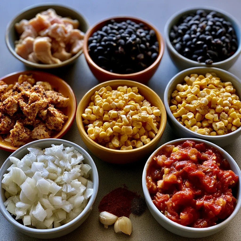Chicken Chili with Black Beans and Corn