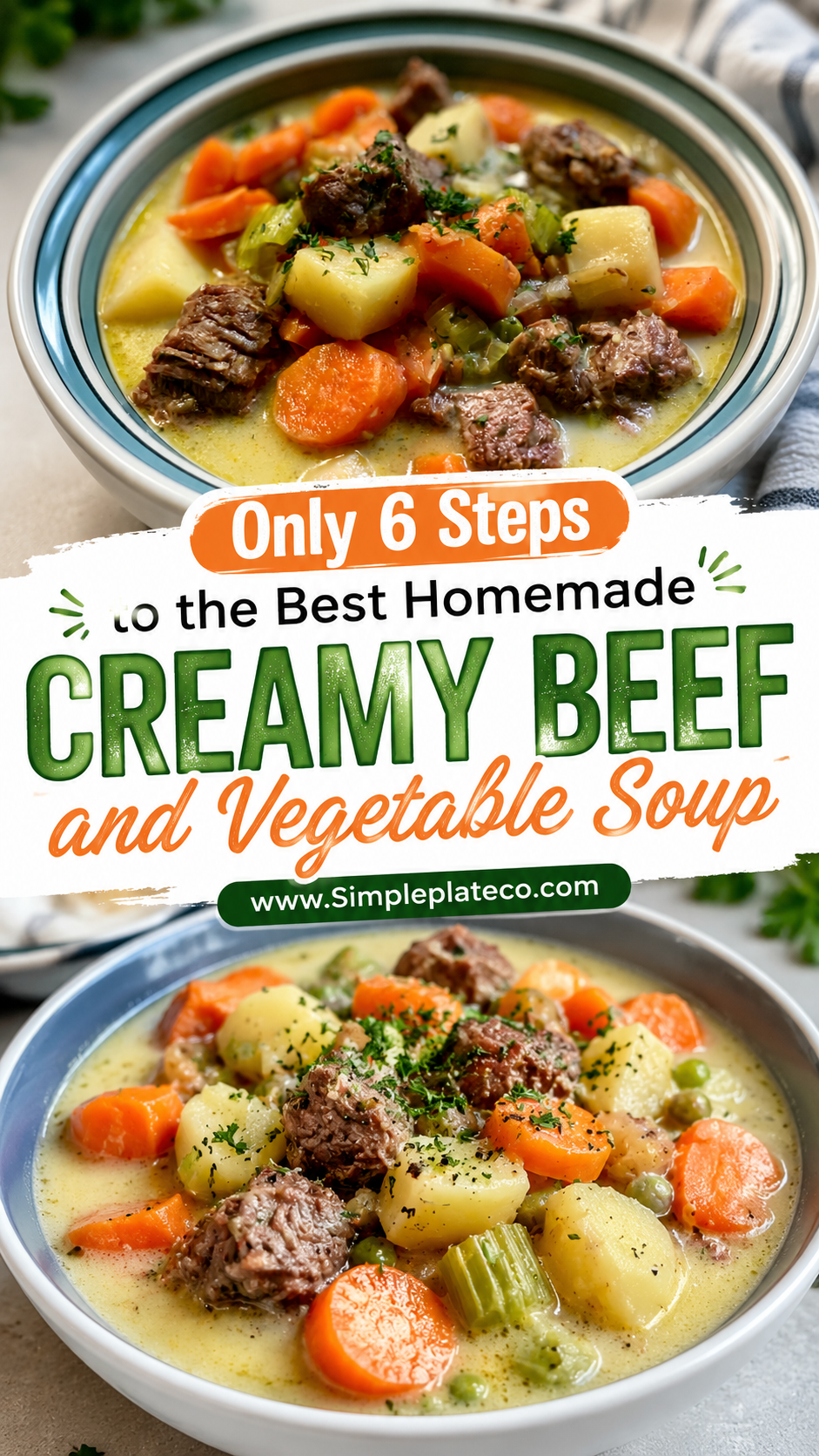Creamy Beef and Vegetable Soup