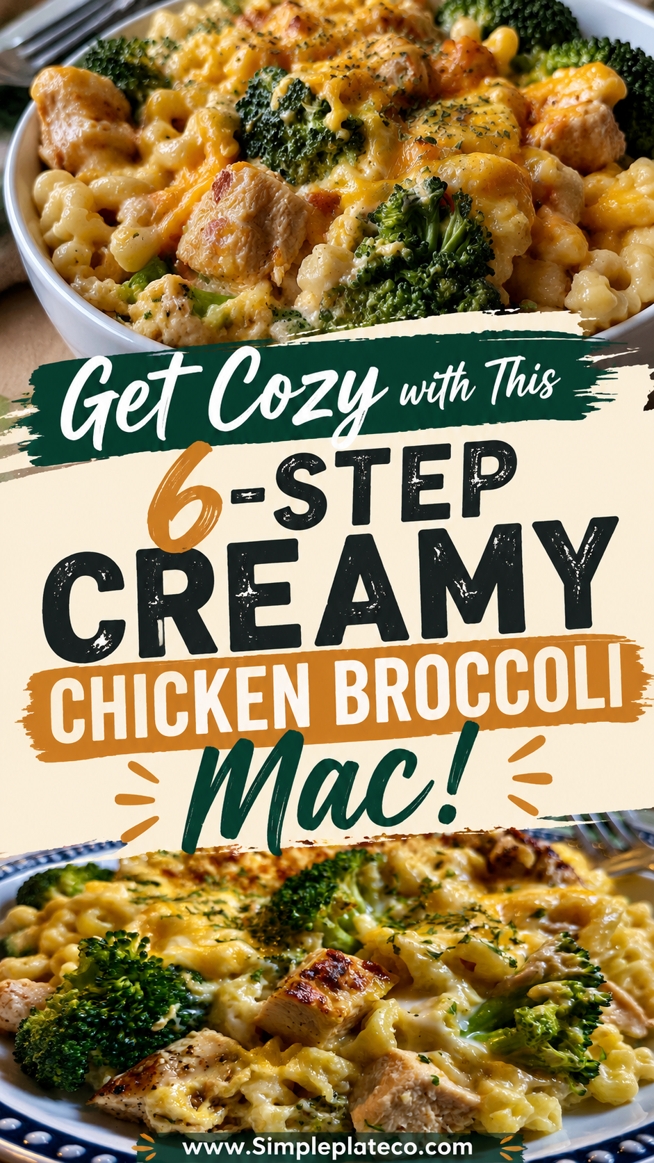 Creamy Crockpot Chicken Broccoli Mac