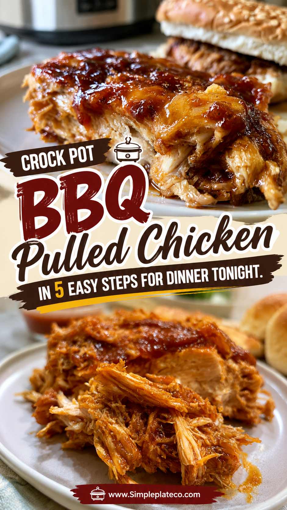 Crock Pot BBQ Pulled Chicken
