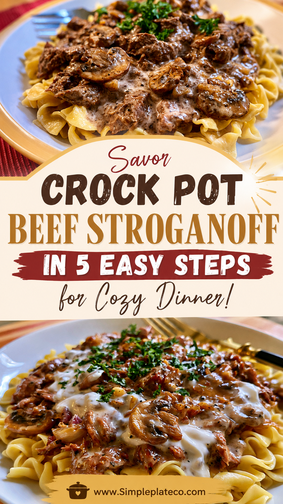 Crock Pot Beef Stroganoff