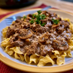 Crock Pot Beef Stroganoff