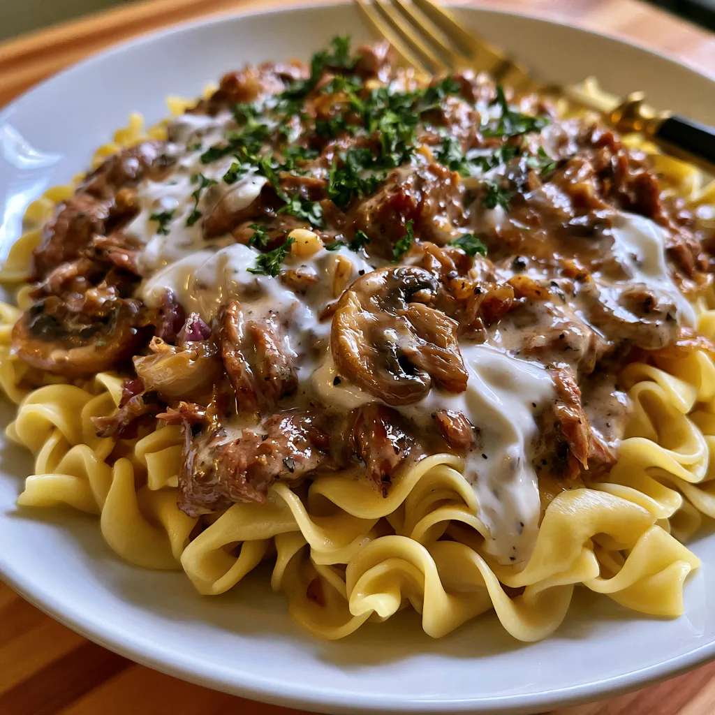 Crock Pot Beef Stroganoff