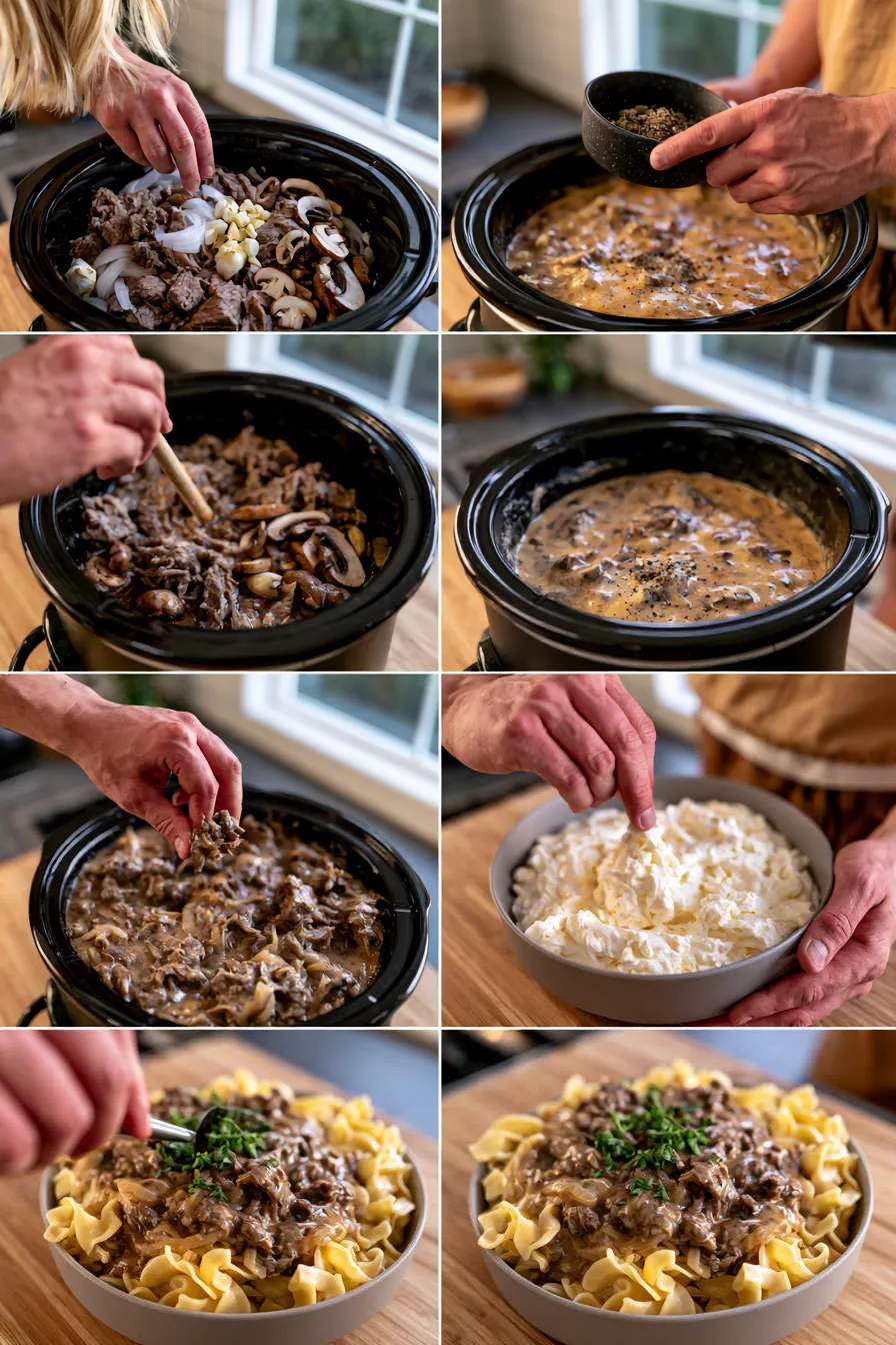 Crock Pot Beef Stroganoff