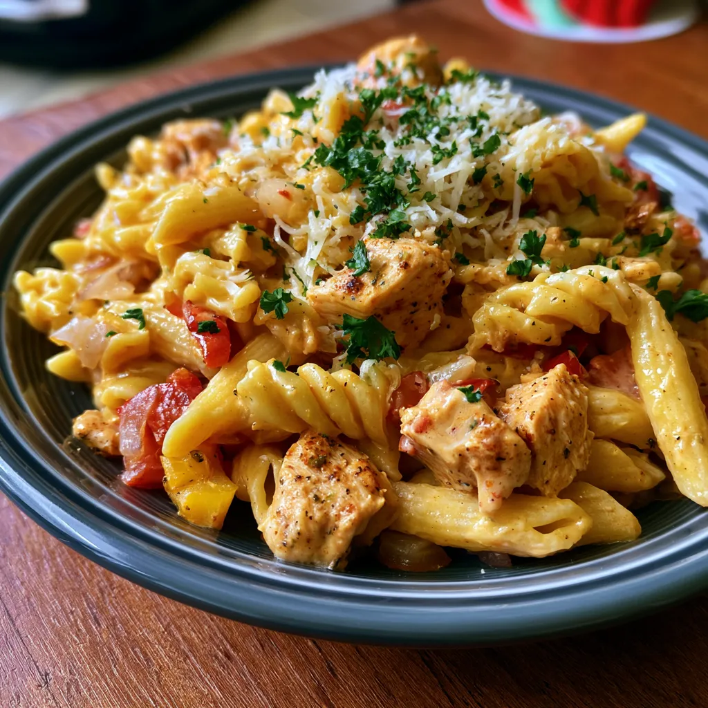 Crock Pot Cajun Chicken Pasta