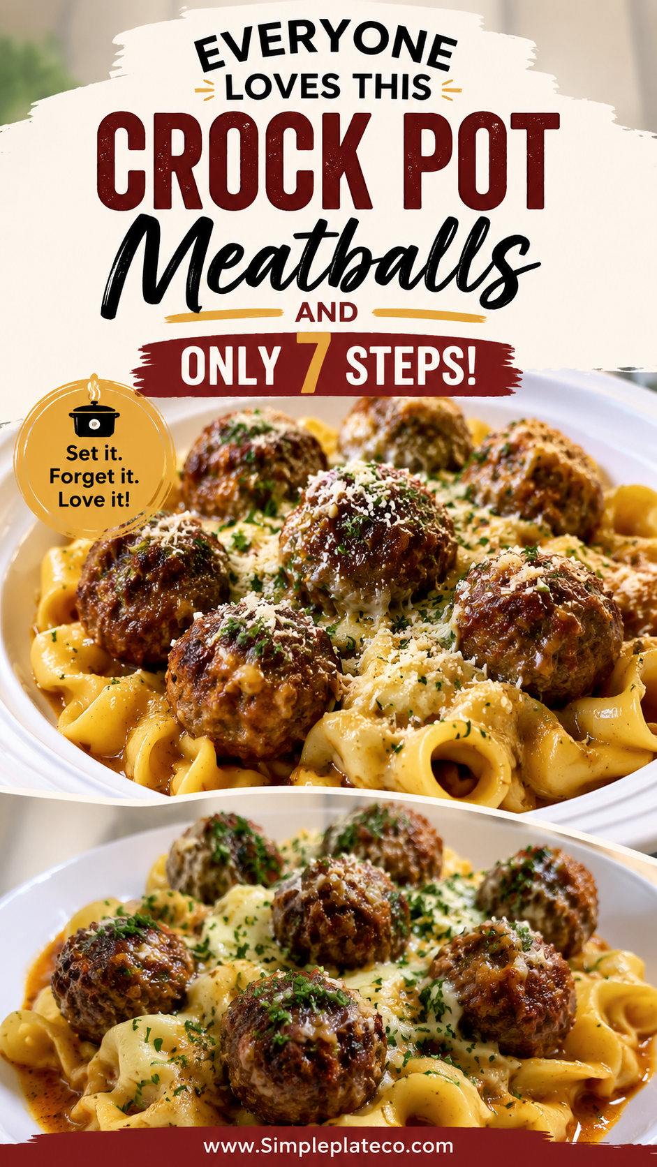 Crock Pot Meatballs and Tortellini
