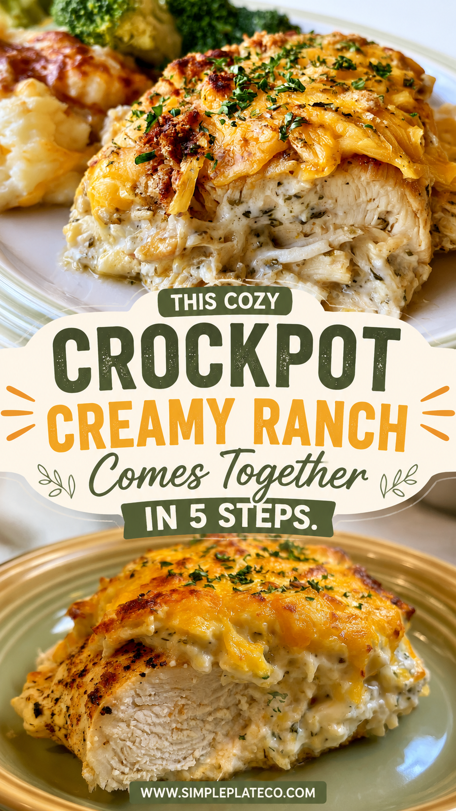 CrockPot Creamy Ranch Chicken