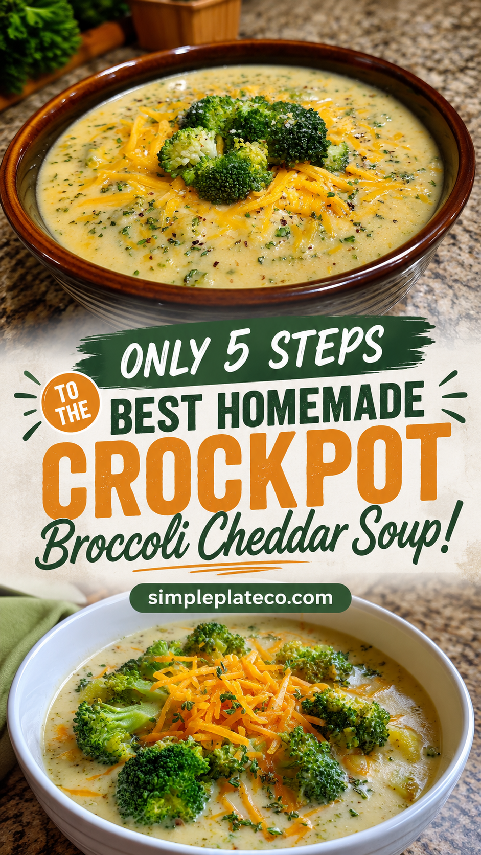 Crockpot Broccoli Cheddar Soup