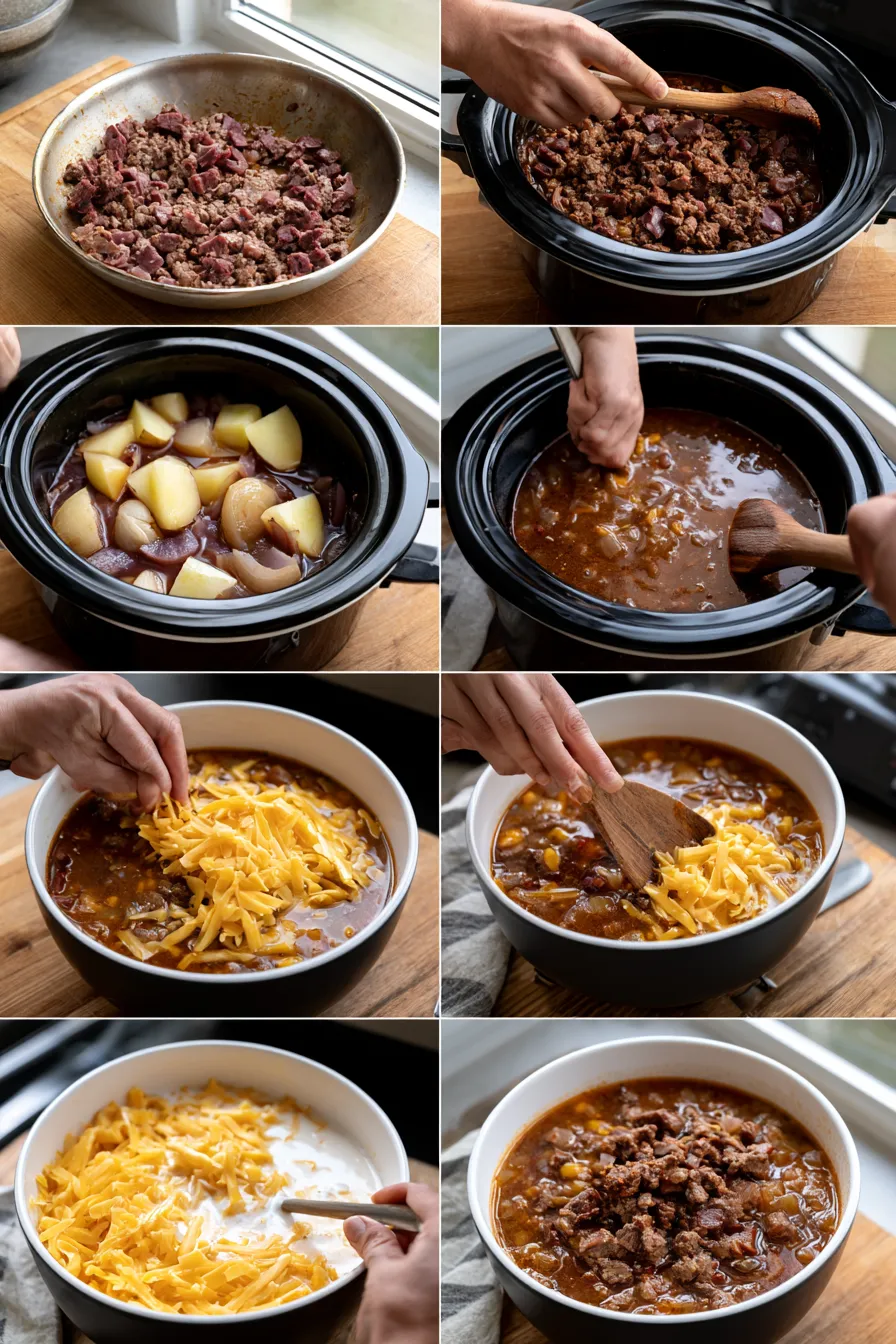 Crockpot Cheeseburger Soup
