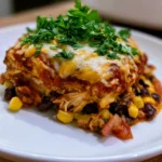Crockpot Chicken Enchilada Casserole