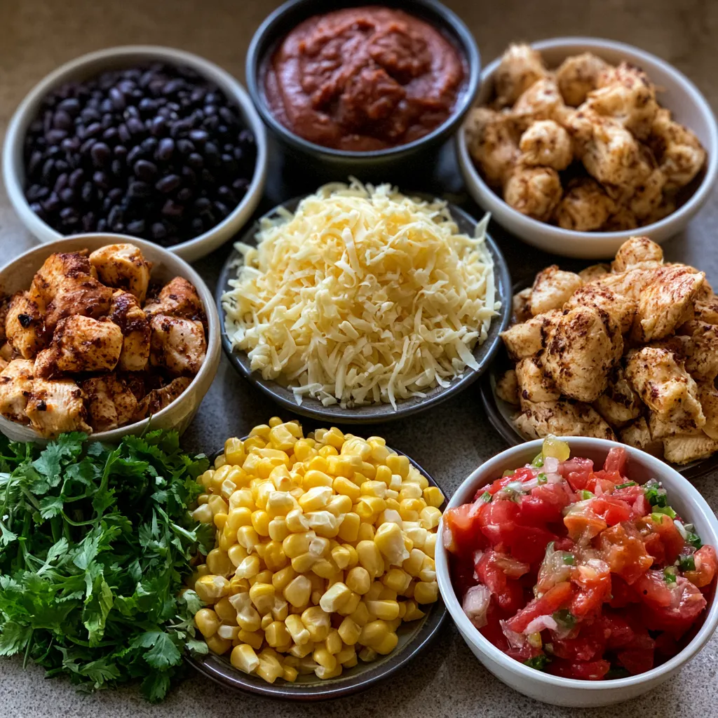 Crockpot Chicken Enchilada Casserole