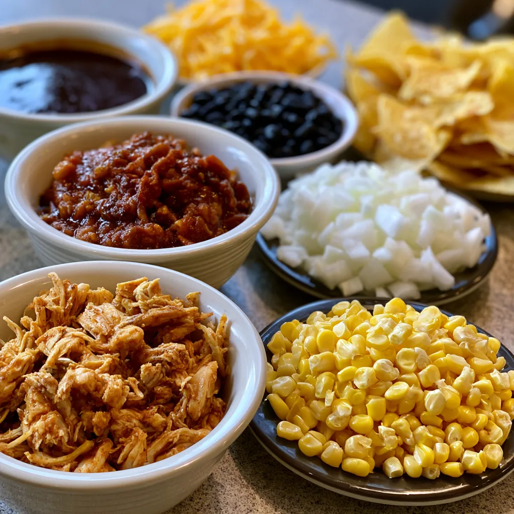 Crockpot Chicken Enchilada Casserole