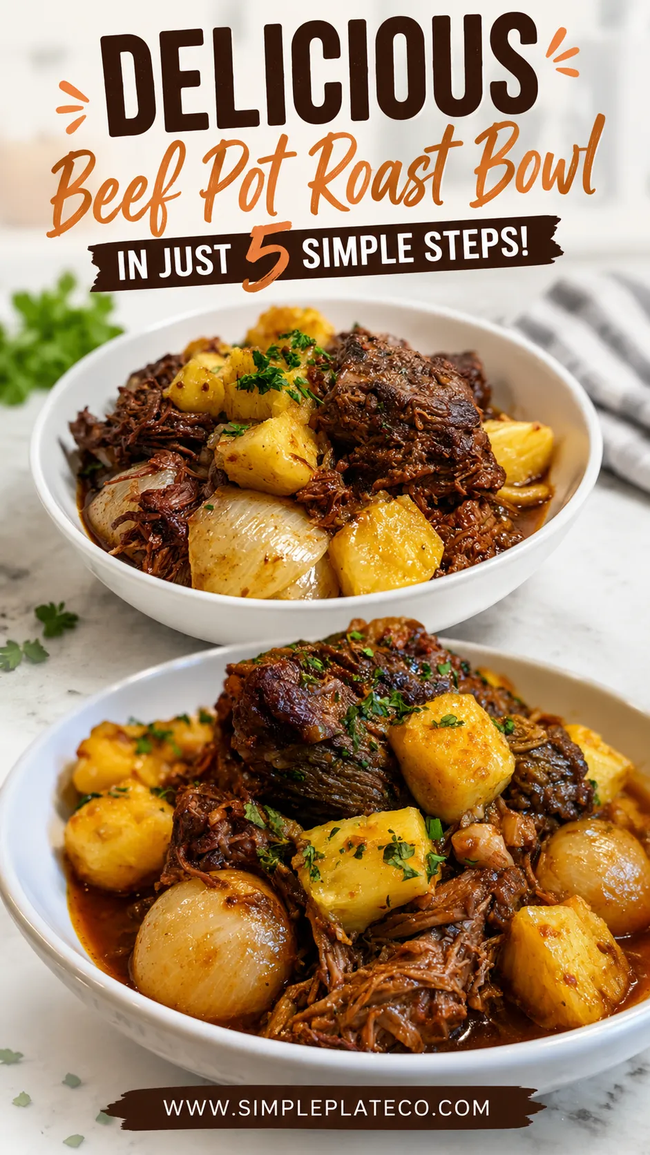Crockpot Chipotle Pineapple Pot Roast Bowl