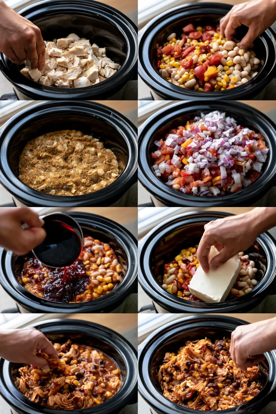 Crockpot Cream Cheese Chicken Chili