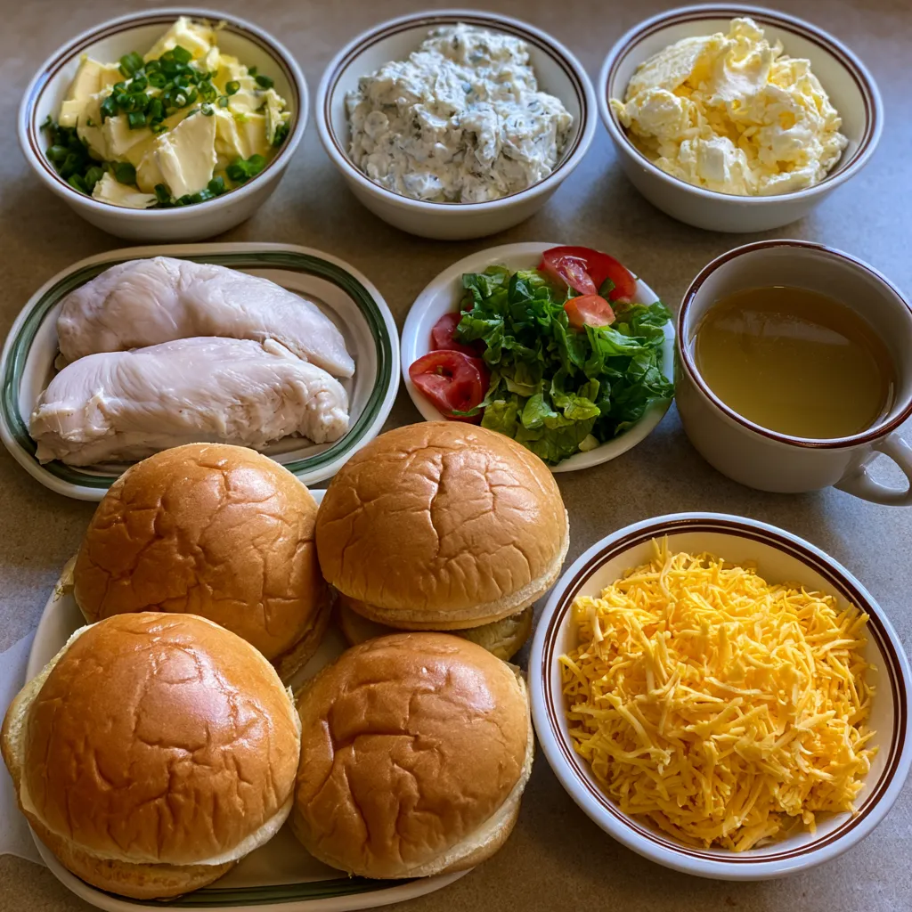 Crockpot Creamy Chicken Sandwiches