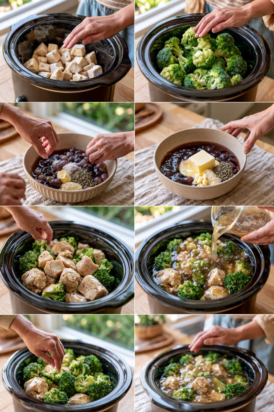 Healthy Crockpot Chicken and Broccoli