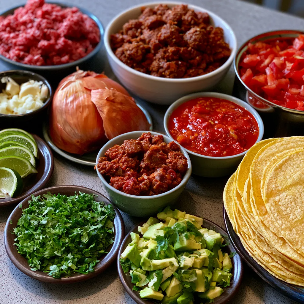 Slow Cooker Beef Chorizo Tacos