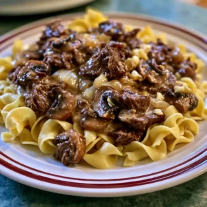 Slow Cooker Beef Stroganoff
