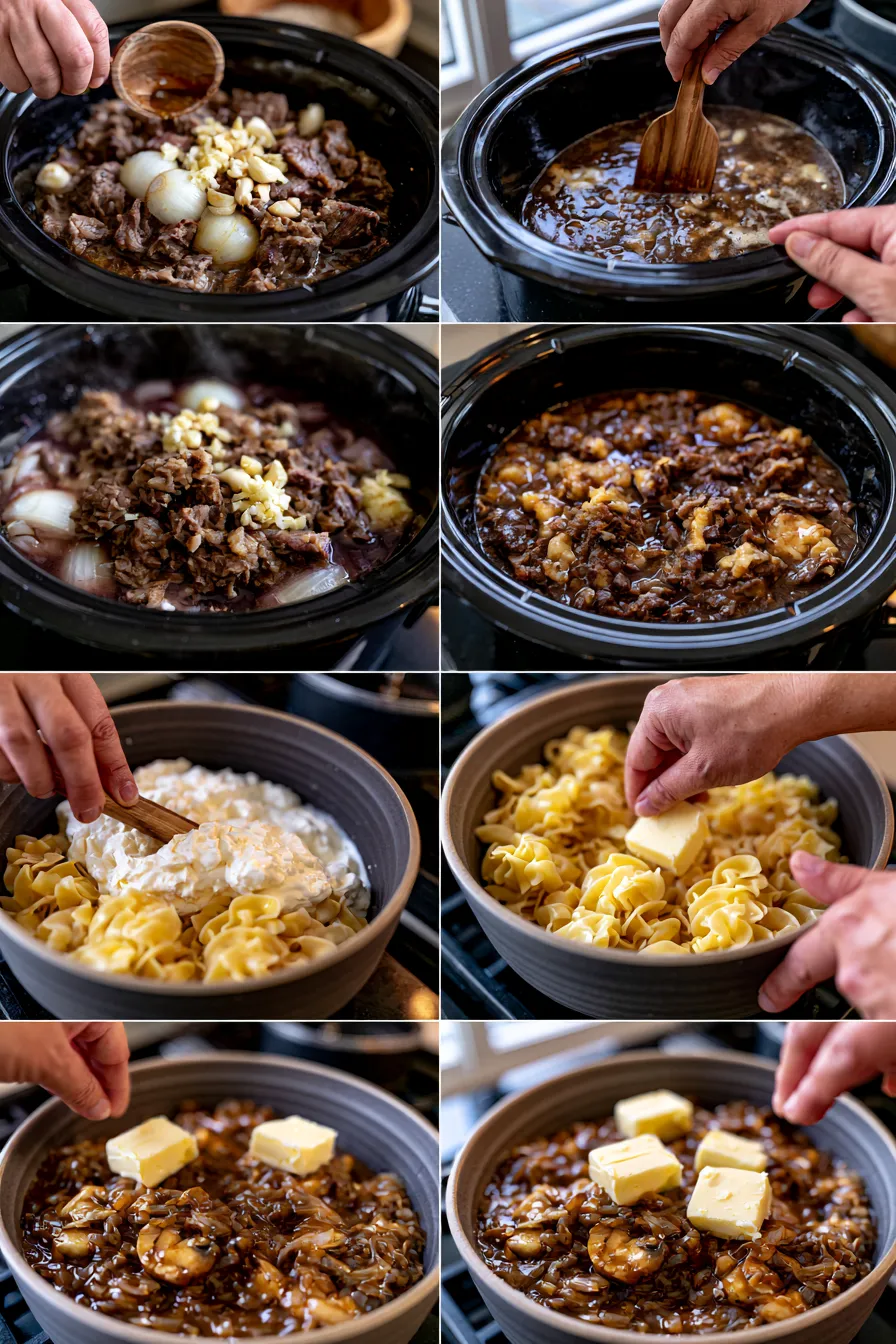 Slow Cooker Beef Stroganoff