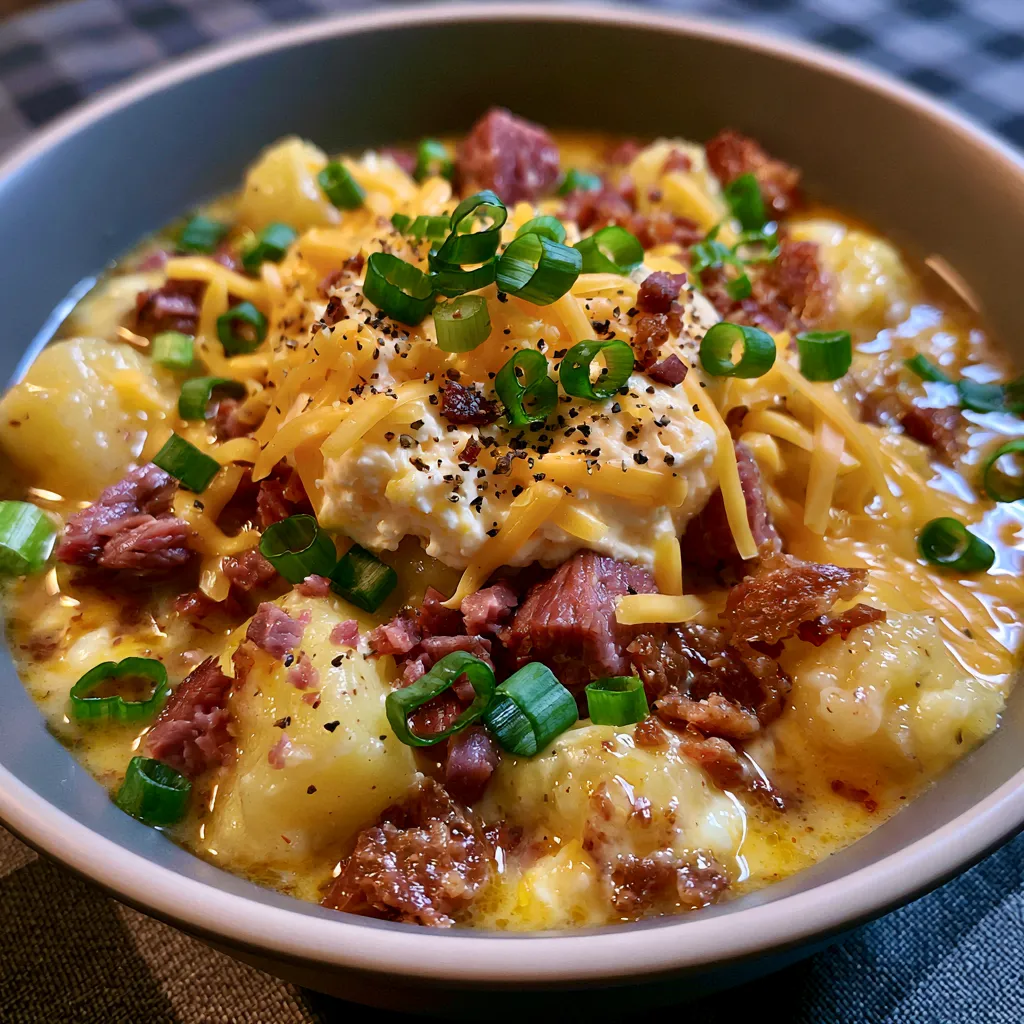 Slow Cooker Loaded Potato Soup