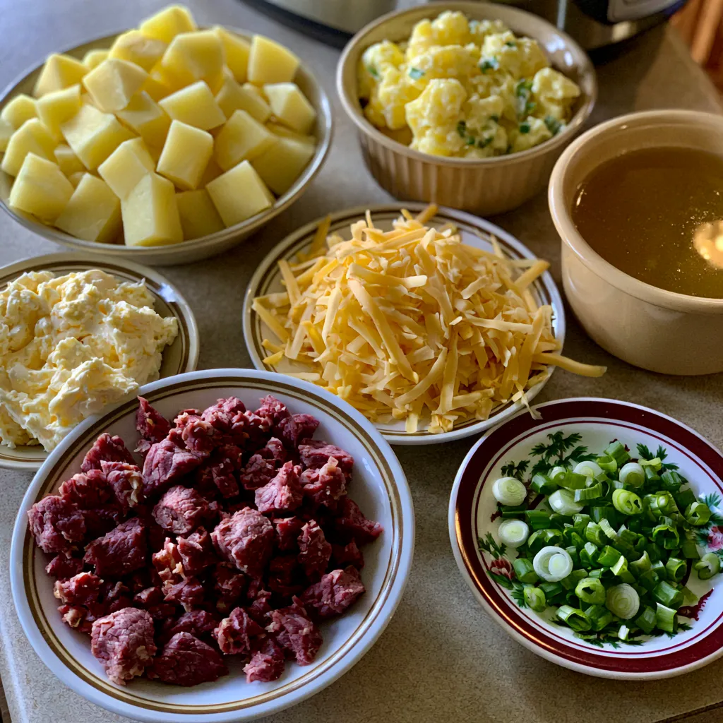 Slow Cooker Loaded Potato Soup