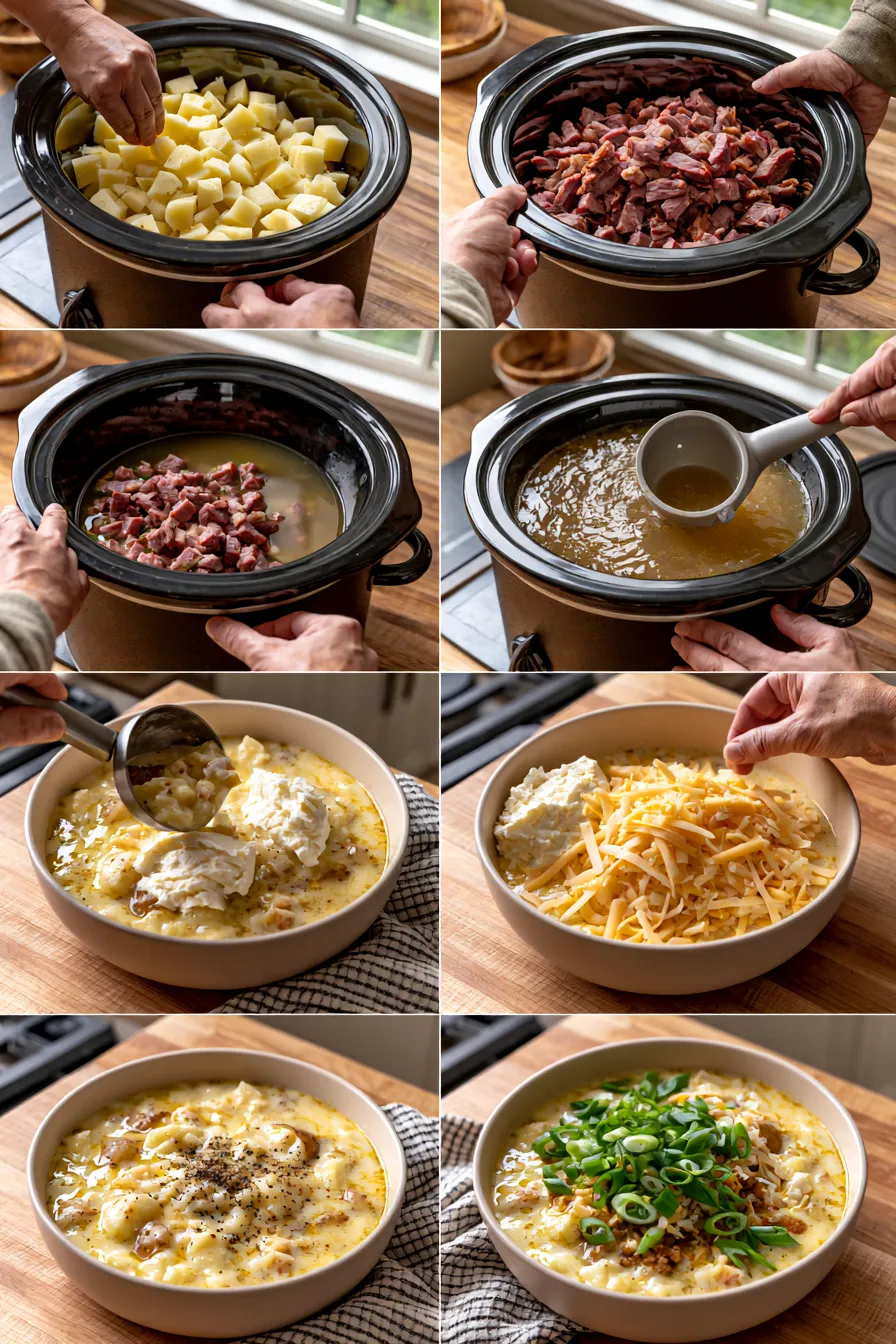 Slow Cooker Loaded Potato Soup