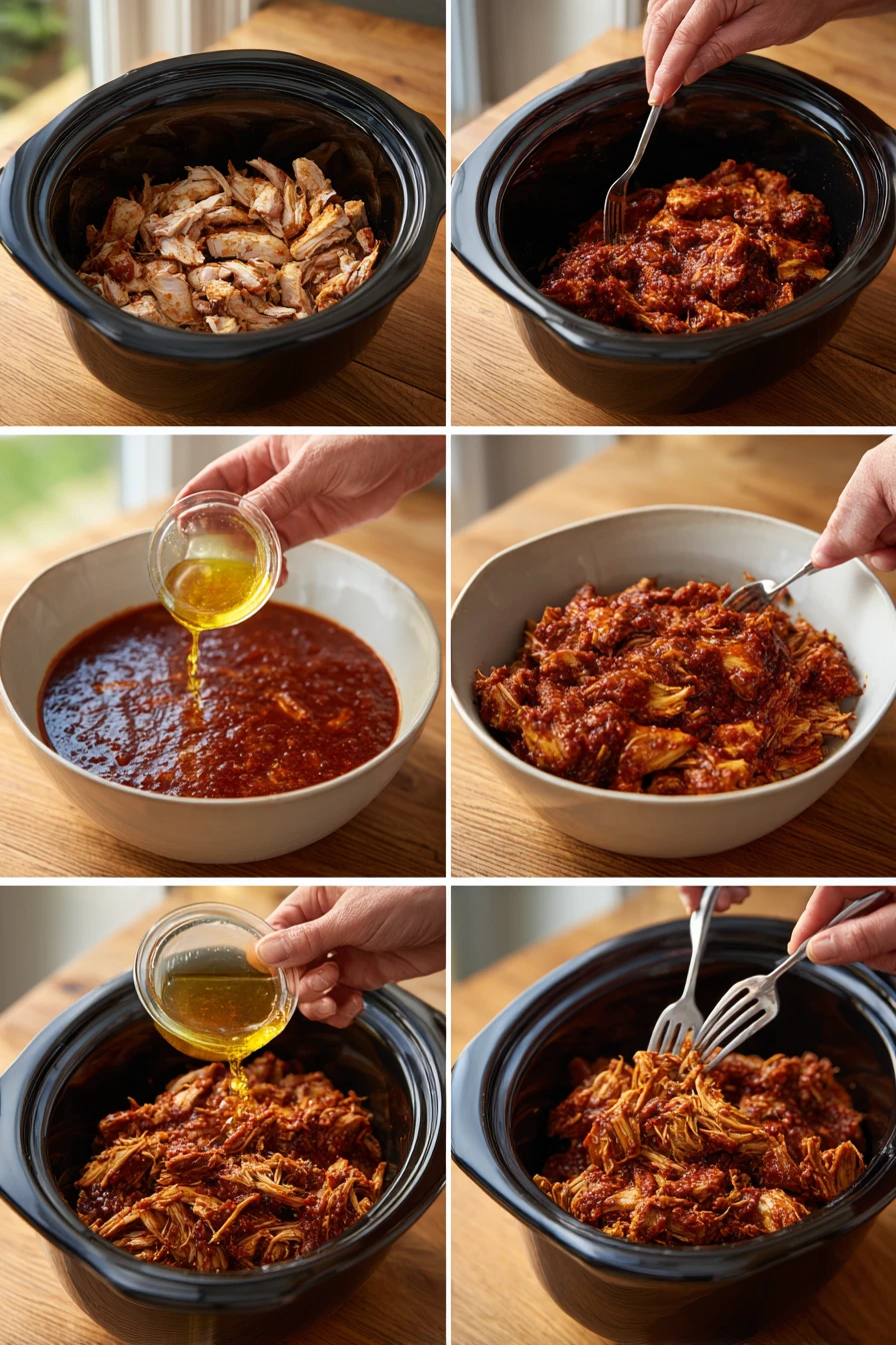 Slow Cooker Shredded BBQ Chicken