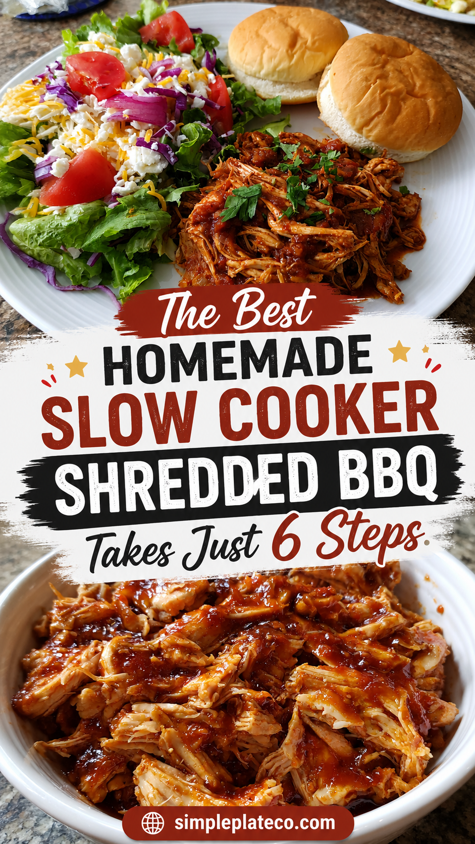 Slow Cooker Shredded BBQ Chicken