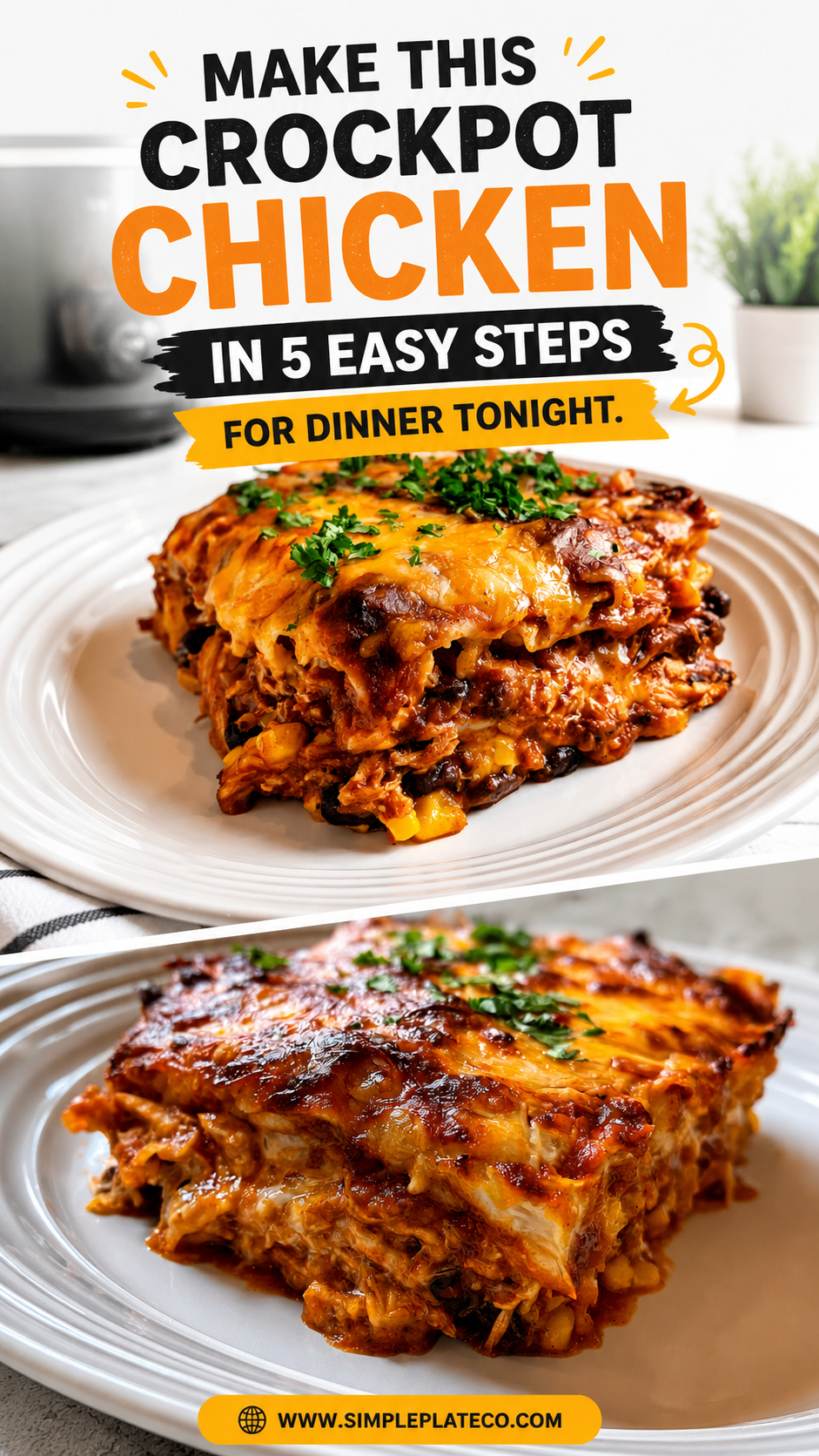 crockpot chicken enchilada casserole