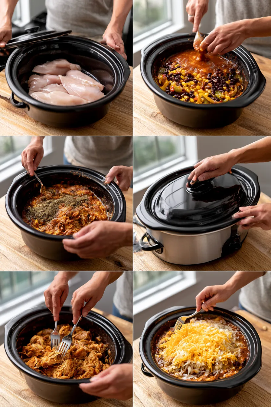 crockpot chicken enchilada casserole