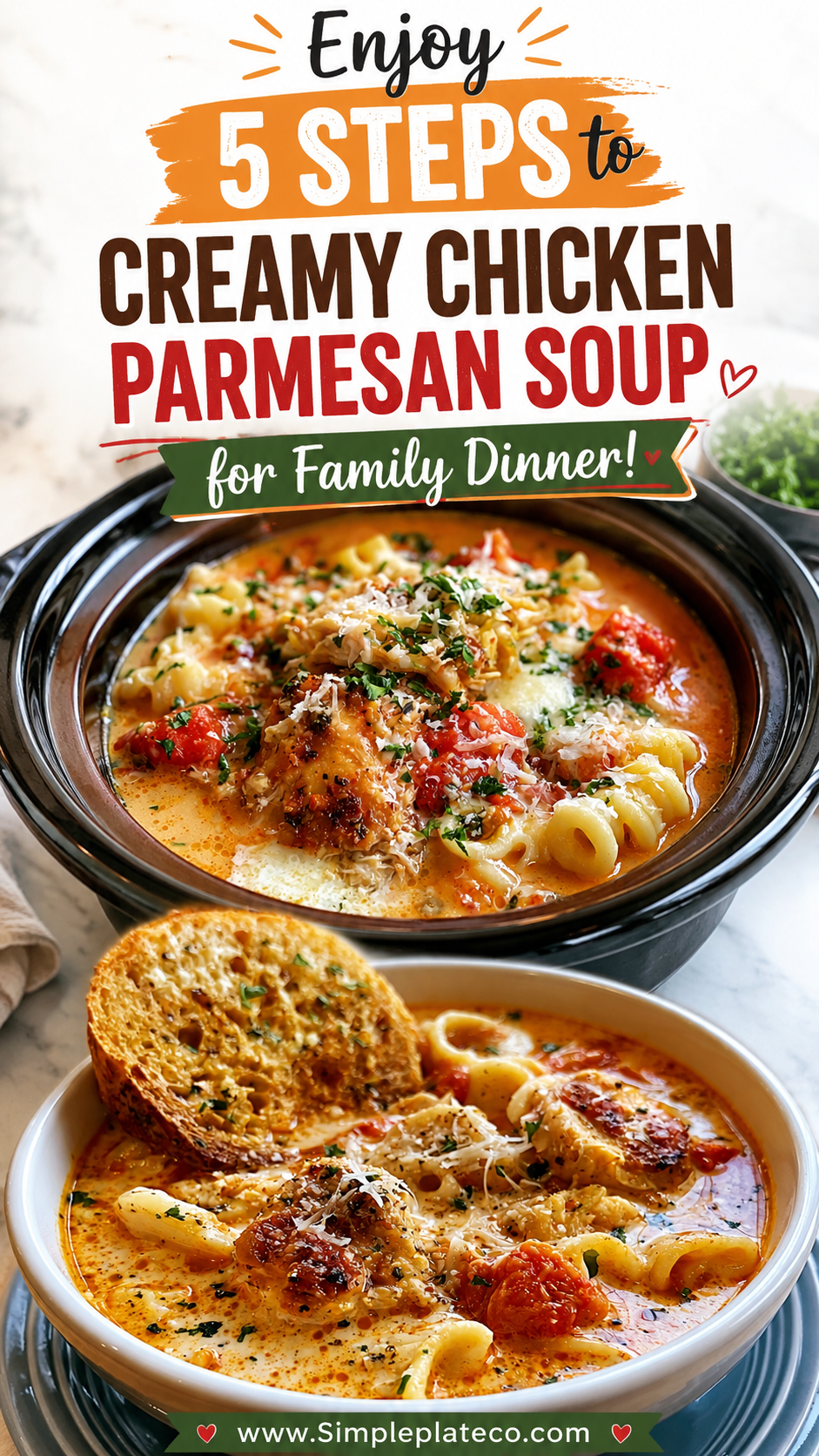 crock pot creamy chicken parmesan soup