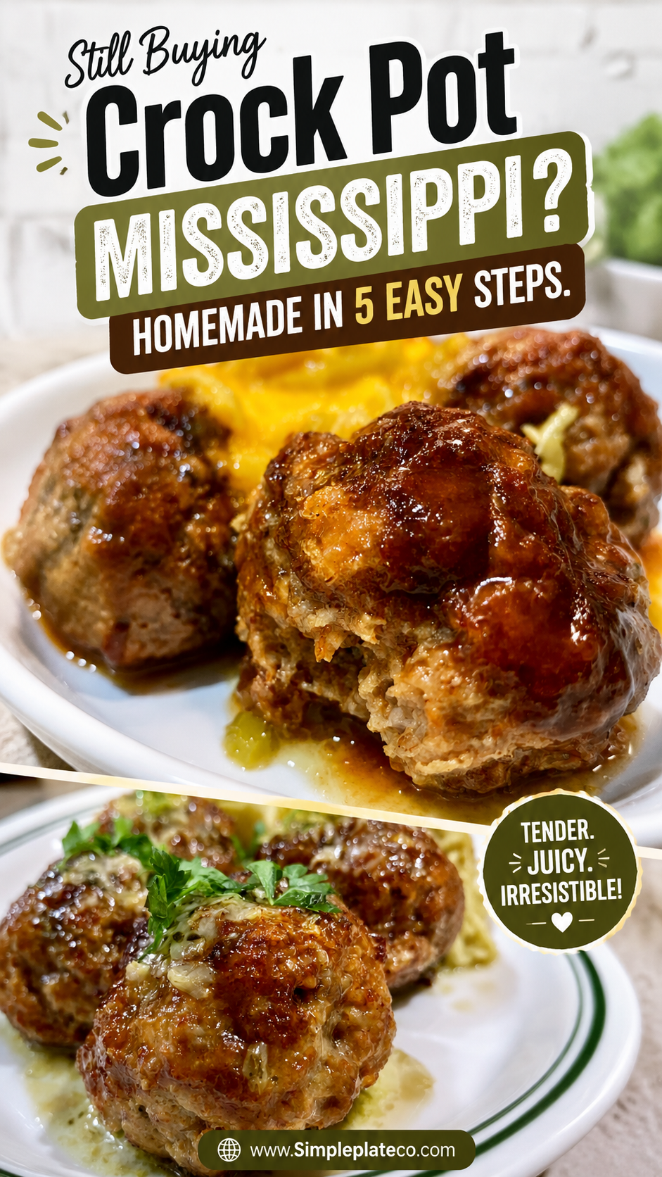 crock pot mississippi meatballs