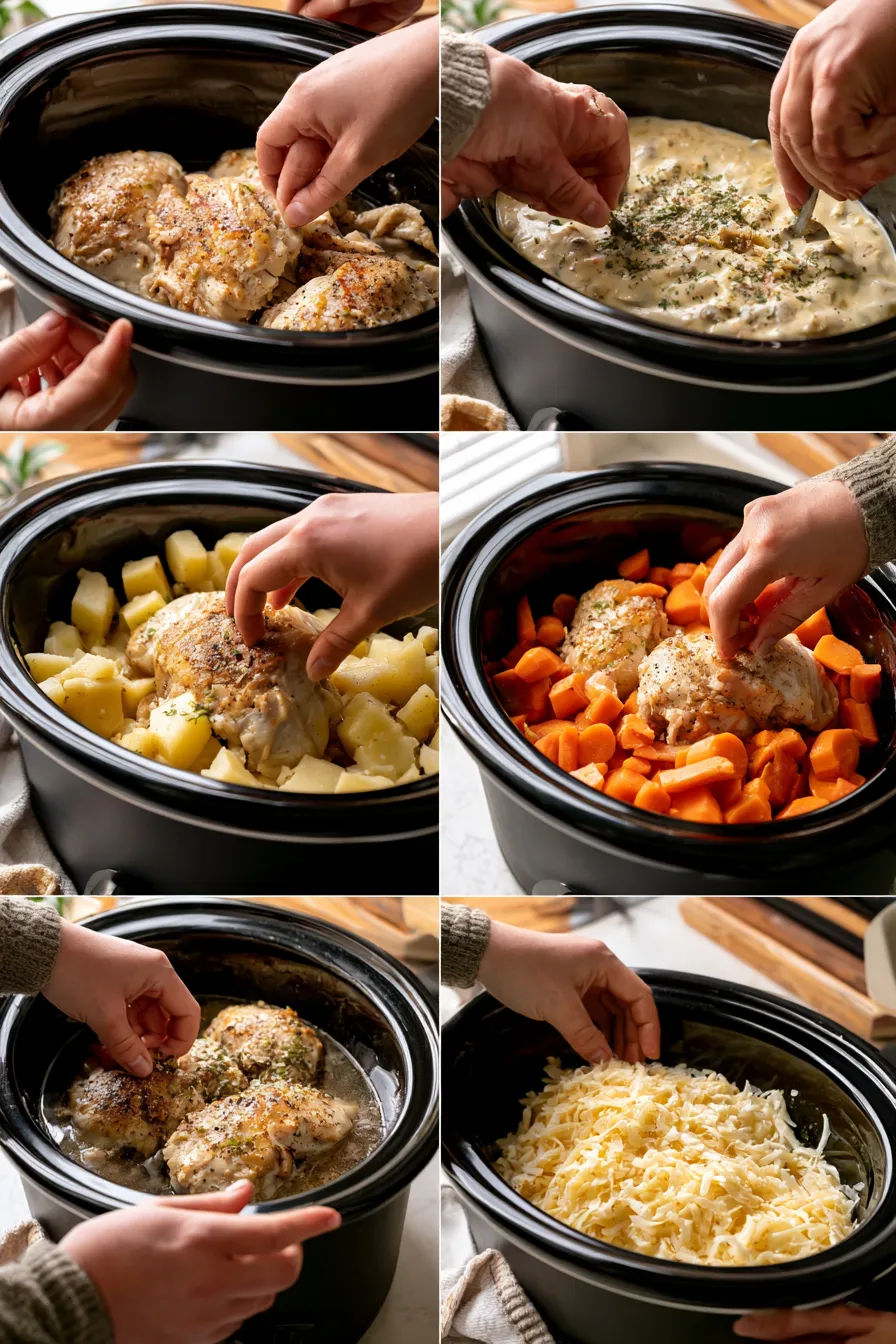 crockpot cheesy ranch chicken