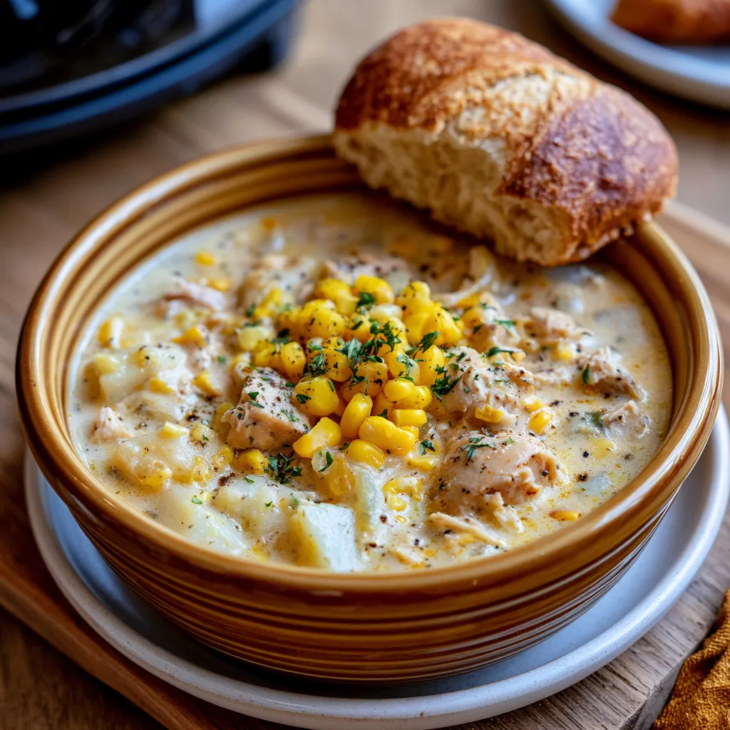 crockpot chicken corn chowder